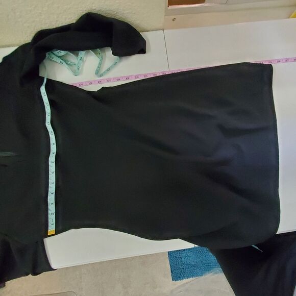 Theory Black Long Sleeve V-Neck Shift Dress - Picture 11 of 13